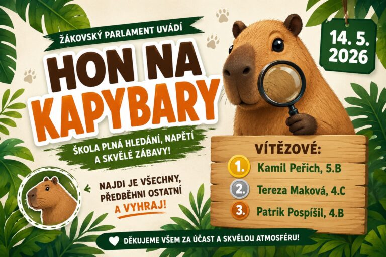 Lov na kapybary ovládl školu. Pátrání, napětí i velká radost z výhry!